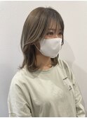 オリーブグレージュ/顔まわりレイヤー/倉敷