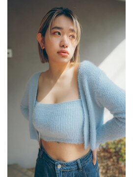 ベンジー オウン 代々木上原店(benji own) ハイライト　ミニボブ　うざバング