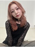 ピンクベージュ×たっぷりレイヤーcut