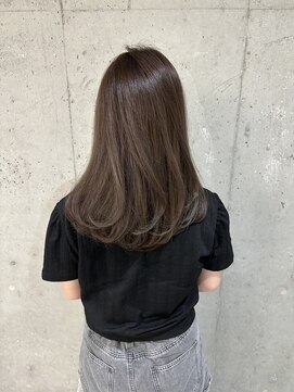 シェノン 近鉄奈良店(CHAINON) ブリーチなしWカラー×ブラウンべージュ