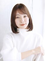 ナル 宇都宮(nalu)&nbsp;透け感バングのレイヤーボブスタイル