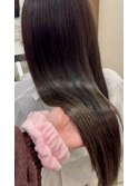 グラデーションエクステ/ピンクブラウン長さだし/エクステ