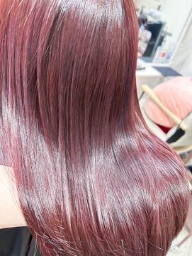 ミシェリー(misherry) ダメージレスメテオカラーチェリーレッドブラウンこなれミディ