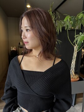 ナンバー(number+) 20代30代30代グレージュ髪質改善カラーヨシンモリ透明感