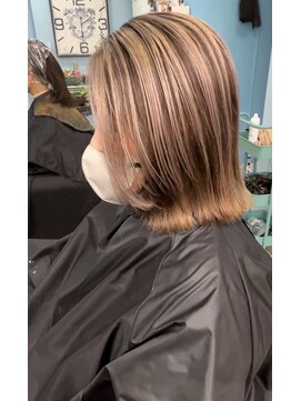 グラスペディア(graspedia) ハイトーン/ハイトーン/クールボブ/外ハネ/コントラストカラー