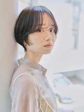 エムスラッシュ アヴェダ 自由が丘(M.SLASH AVEDA)&nbsp;透けバング/くすみカラー/黒髪/丸み/マッシュショート/自由が丘