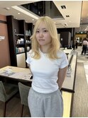 波巻きミディアムヘア