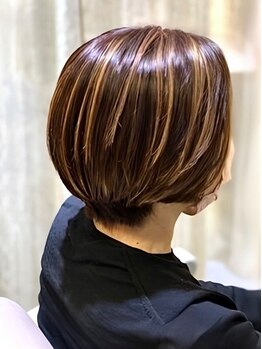 アルページュ(Arpege)の写真/繰り返す白髪染めでダメージが気になる髪も《Arpege》の"うる艶カラー"で艶々＆サラサラな髪へ◎