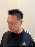 メンズバーバースタイルフェードスタイル　理容眉毛カット