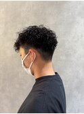 メンズツーブロックメンズパーマシャドウパーマ波巻きツイスパ