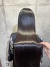 《乾かすだけでまとまる艶髪》縮毛矯正＋髪質改善＋カット￥23,100