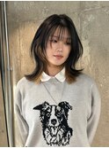 ハッシュカット ミディアムレイヤー 韓国レイヤー 
