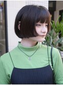 切りっぱなしボブ/ミニボブ/堀江美容室/Eurica
