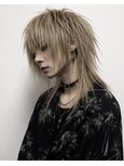 ＊メンズウルフハイトーンシャギーレイヤーグランジ