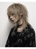 ＊メンズウルフハイトーンシャギーレイヤーグランジ