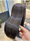 髪ストレート