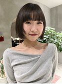 大人ショートボブ/ひし形シルエット/レイヤー/秋カラー