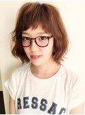 (久留米/村山)ショートバングふんわりボブ