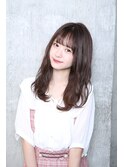 【salon de MiLK 原宿】透けバング×ツヤサラカラー