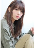カジュアルニュアンスセミロング×顔まわりレイヤー
