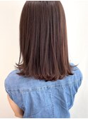 切りっぱなしボブ × natural brown