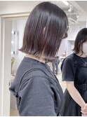 外ハネボブ　切りっぱなしボブ