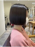切りっぱなしボブ/丸みボブ/艶髪/髪質改善トリートメント