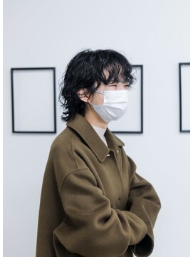 ノード(NODO) 黒髪ウルフのニュアンスパーマ♪