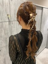 キャパ セントラル 天神 大名店(CAPA central) ツイン編みおろし　結婚式　お呼ばれ　ヘアアレンジ