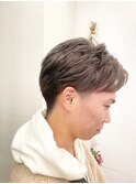 【hairlabo.】センターパート×シルバーグレージュ