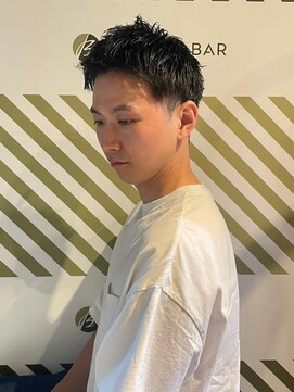 バーバーバー アカバネ(BARBER-BAR AKABANE) ビジネスマンの爽やかアップバング クルーカット#1