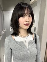 サイン 渋谷(SIGN) 韓国ヘアーハッシュカットレイヤーカットグレージュブリーチ無し