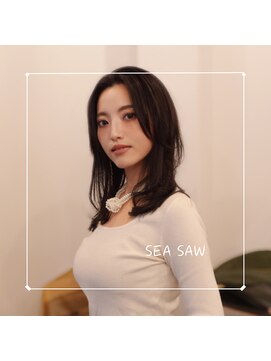 シーソー(SEA SAW) ミディ×黒髪×フェイスレイヤー