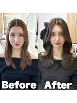 アマトウキョウ アユンチェ(AMA TOKYO×AYUNCHE)&nbsp;韓国ヘア　2wayバング  レイヤーカット くびれヘア  顔周り/