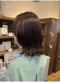 レイヤーボブ/くびれボブ/テラコッタカラー