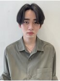 毛流れパーマ　　ナチュラルパーマ　センターパート　MOMO