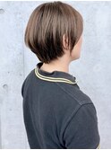 大人ショート/マッシュショート/ナチュラルハイライト白髪ぼかし
