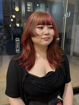 ラック 津田沼(LUCK)&nbsp;赤とベージュのデザインカラー/ダブルカラーケアブリーチ