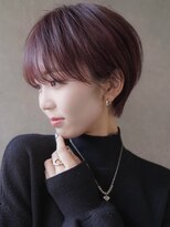 カライング(ing) 大人可愛い20代30代40代黒髪前下がりひし形小顔ボブ丸みショート