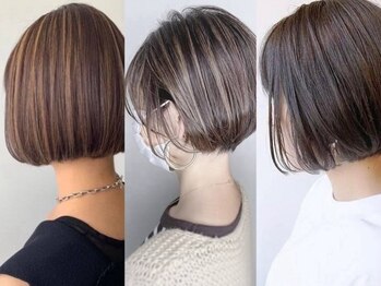 プレデフリュー 北白川本店(PUREE de FLEURS)の写真/ショートヘアはバランスが命☆髪質やクセを見極めたカットでお家でも再現しやすいスタイルをご提案♪