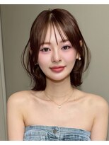 ロシェ 横浜店(loche)&nbsp;ハッシュボブ×ミディアムレイヤーカット×似合わせカット[横浜]