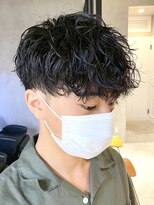 エリマ 横浜西口(elima)&nbsp;横浜西口ツイストスパイラルパーマメンズカットラウンドマッシュ