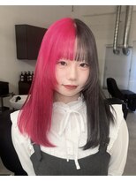 アドネ プライム(adne prime)&nbsp;ピンク グレー ツートンデザイン