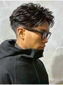MEN’S/リバースセンターパート/ニュアンスパーマ/新宿