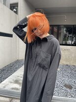アルカナ 明治神宮前原宿(ARCANA)&nbsp;オレンジ　ボブ　ハイトーンボブ　ケアブリーチ