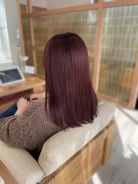 アドラーブル 長岡リップス旭岡店(adorable) 艶髪カラー ピンクベージュ 10代20代