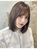 さらっと【レイヤーカット】で小顔効果抜群★髪質改善ストレート