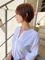 ロンド ストラーダ 心斎橋(Lond strada)&nbsp;ショート×ハイライト白髪ぼかし×シルキーベージュ[心斎橋]