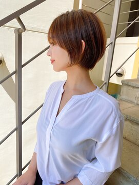 ロンド ストラーダ 心斎橋(Lond strada) ショート×ハイライト白髪ぼかし×シルキーベージュ[心斎橋]