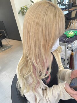 ココエクステンション 香林坊店(coco extension) ◇◆blonde inner pink◆◇